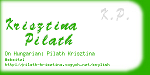 krisztina pilath business card